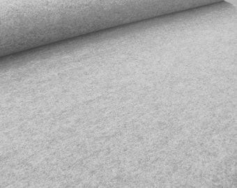 Wollfilz grau Filz 3mm stark Wollfilz Hellgrau Bastelfilz hellgrau meliert Taschenfilz Schurwolle Polsterfilz 3mm Rolls ca. 50 x 100cm