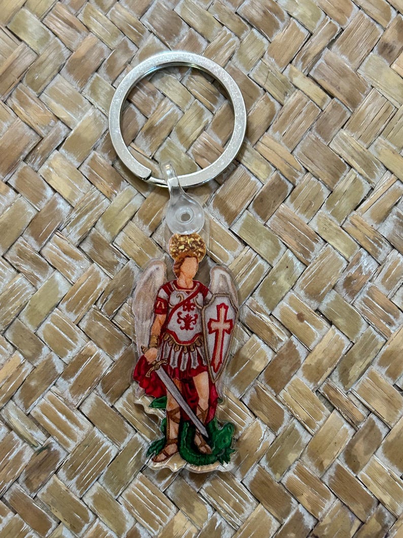 St. Michael the Archangel Keychain - Etsy