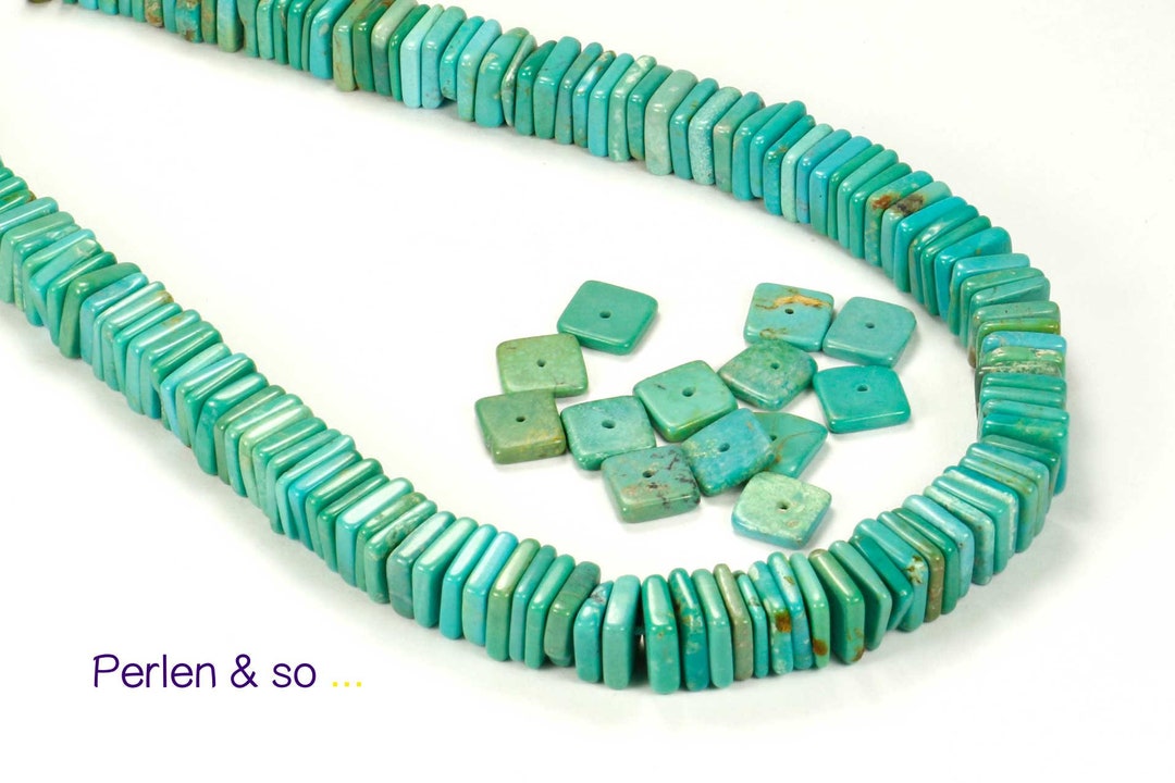 Cut Turquoise Disc 10 Turquoise Discs 8 X 8 Mm, Jewelry Pearl - Etsy