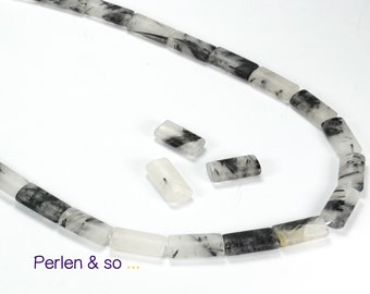 3 tourmaline quartz rectangles 16 x 8 mm