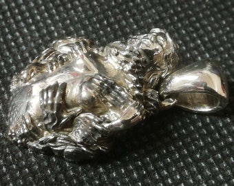 Hands on Goddess pendant, silver 925