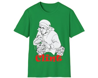 Clint from Belinda Blinked Unisex Softstyle T-Shirt by Rocky Flintstone.