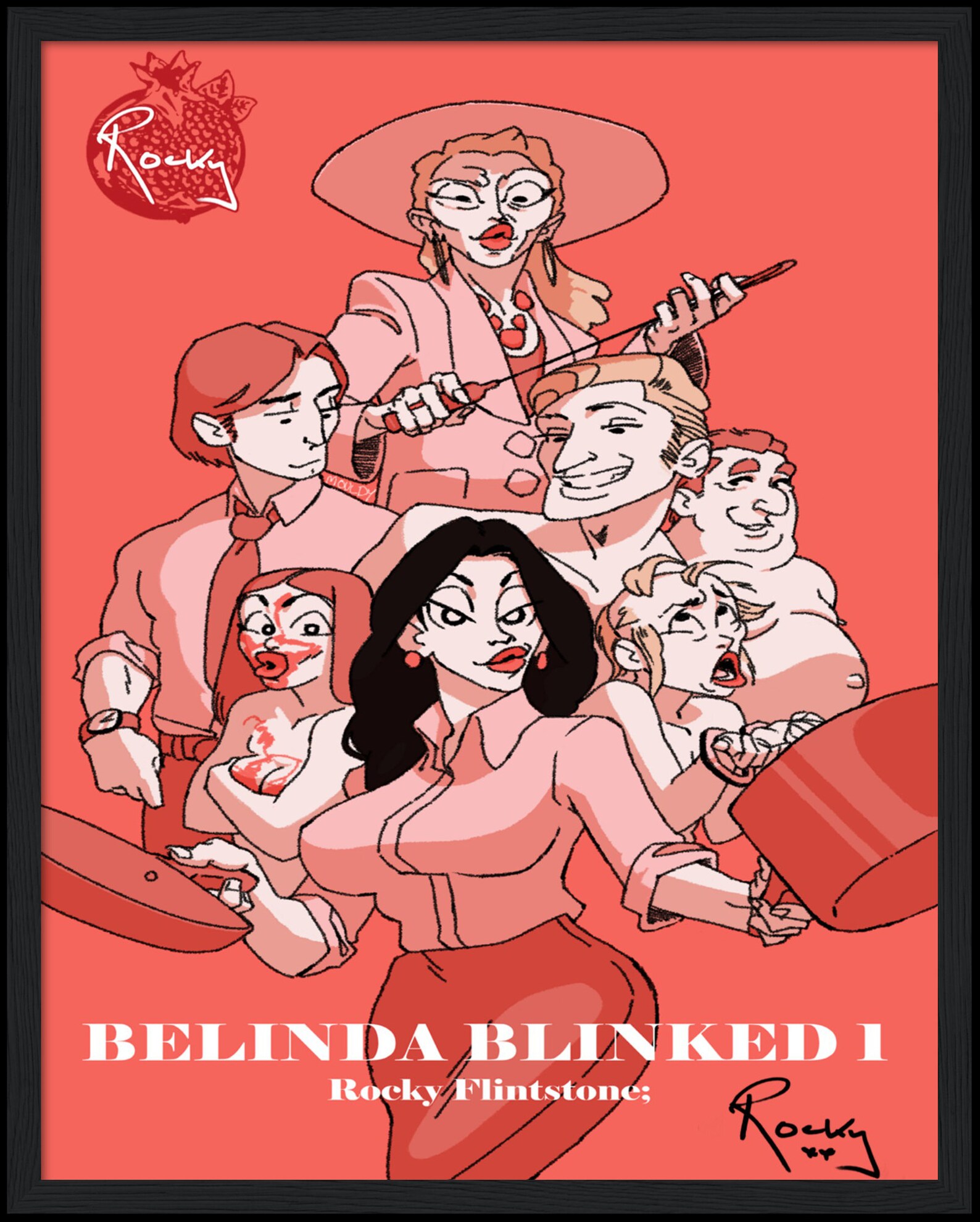 Framed Belinda Blinked 1 poster by Rocky Flintstone on Premium Etsy