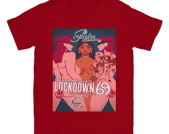 Belinda Blinked "Lockdown 69" Classic Unisex Crewneck T-shirt by Rocky Flintstone;