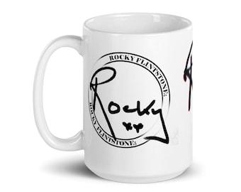 Ceramic Mug With a Rocky Flintstone Signature; - Etsy