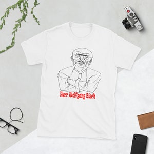 The Unique Herr Wolfgang Bisch Short-Sleeve Unisex T-Shirt by Rocky Flintstone.