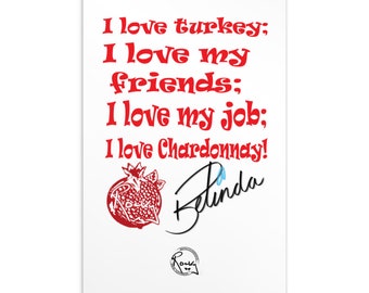 A Rocky Flintstone "I love Turkey....." Postcard;