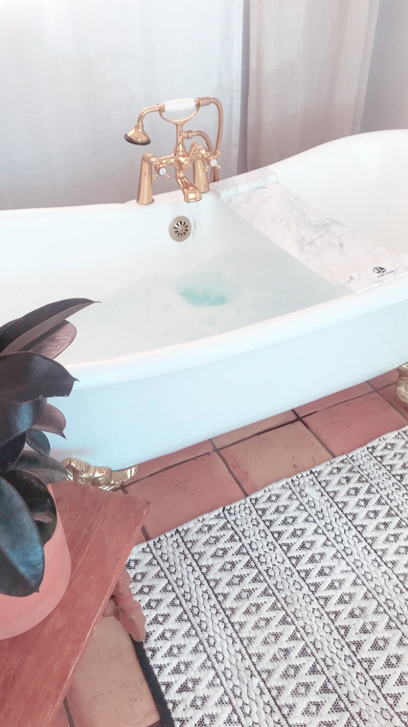 Live Luxe Acrylic Marble Tray/ Bath Caddy | Etsy