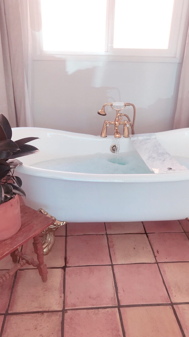 Live Luxe Acrylic Marble Tray/ Bath Caddy | Etsy