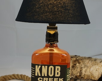 Table Lamp, Bottle Lamp, Gift for Men, Decorative Lamp, Whisky, Knob Creek, Christmas Gift