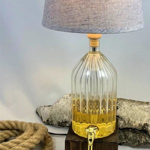 Gift for Men, Table Lamp, Decanter, Whiskey Dispenser, Christmas Gift for Boyfriend, Whiskey Lamp Drinking Glass image 7