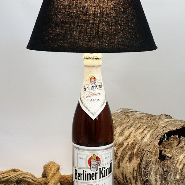 Geschenk für Ihn, Männergeschenk, Lampe gefüllt, Bier Lampe, Berliner Kindl