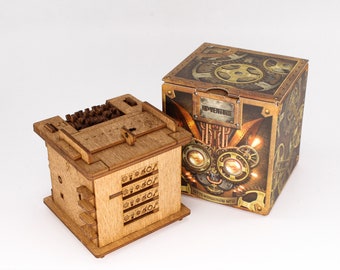 Cluebox Schrödinger's Cat, Escape room game, Room Escape game, Board game for puzzle fans, Gift packaging, Brain teaser