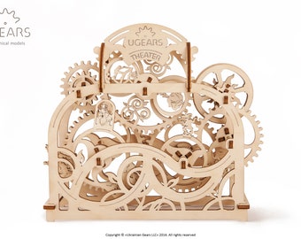 Mechanical wooden puzzle, theater, DIY kit, Christmas gift, craft gift, gift for teenagers 14+