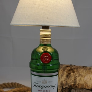 Tanqueray lamp, bottle lamp, gift for men, bottle lamp, gin lamp, bar design
