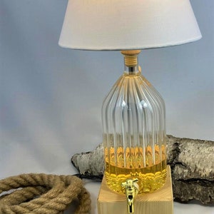 Gift for Men, Table Lamp, Decanter, Whiskey Dispenser, Christmas Gift for Boyfriend, Whiskey Lamp Drinking Glass image 4