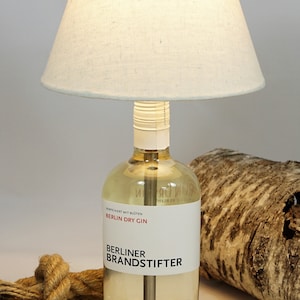 Regalo per lui, regalo da uomo, lampada, porro, lampada, lampada bottiglia, regalo per gli uomini, lampada bottiglia, lampada bottiglia di gin