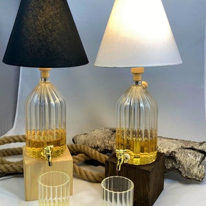 Gift for Men, Table Lamp, Decanter, Whiskey Dispenser, Christmas Gift for Boyfriend, Whiskey Lamp Drinking Glass image 10
