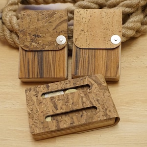 Cartera de oliva, monedero, madera, regalo, billetera, monedero, regalo para hombre