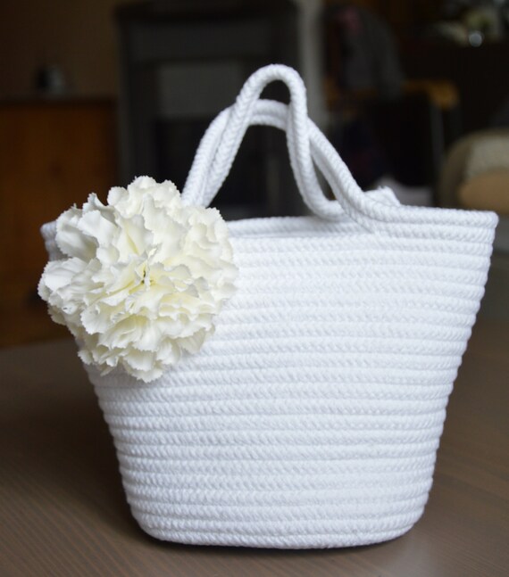 white bag wedding