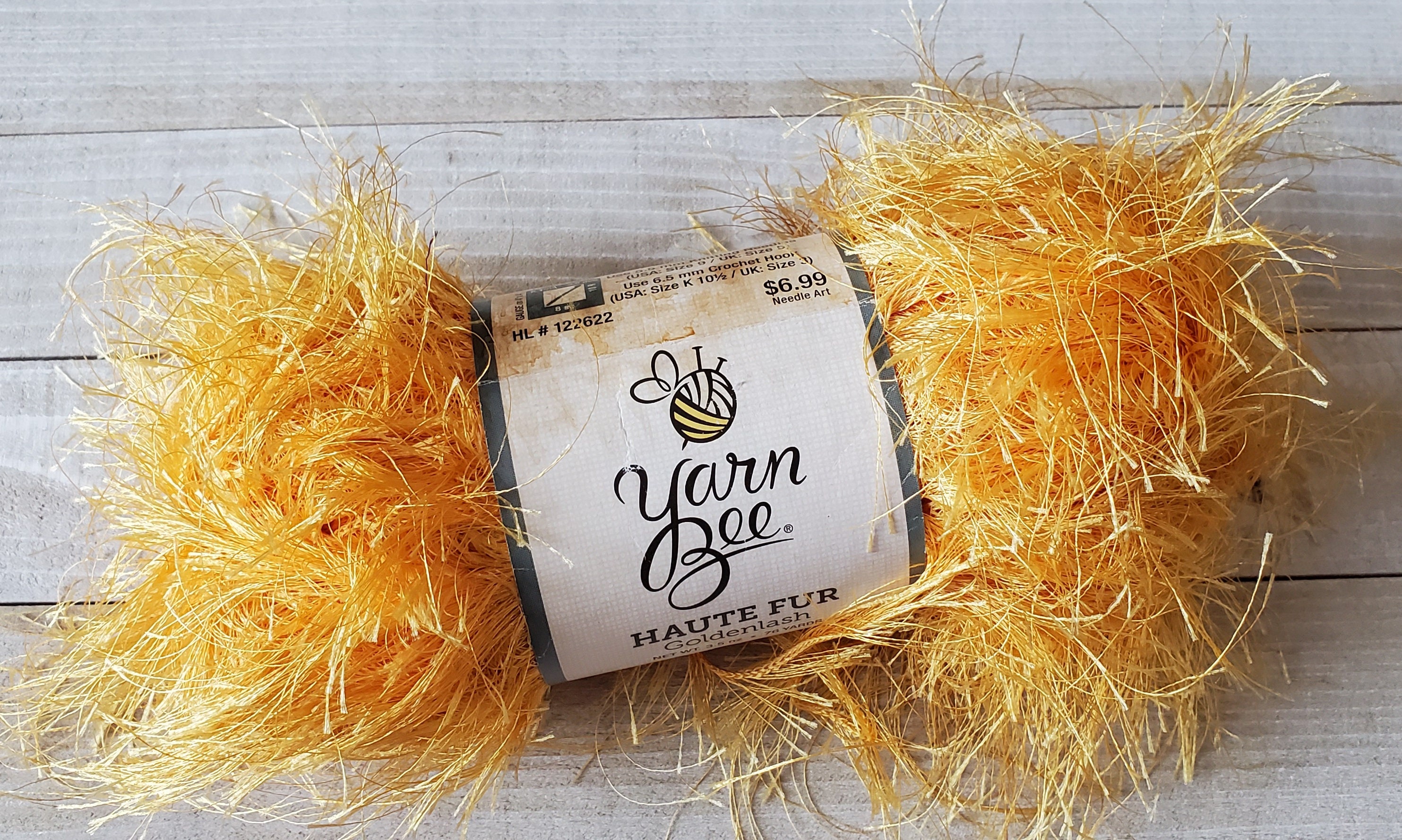 Yarn Bee Haute Fur in Goldenlash 3.5oz 76yds Specialty Etsy
