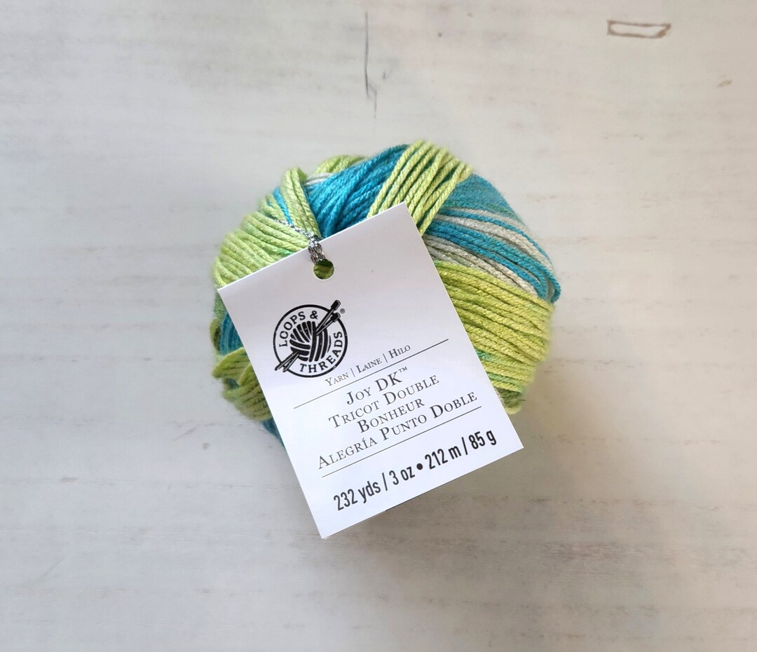 Loops and Threads Joy DK Yarn in Mojito Blue/green/gray Yarn Etsy