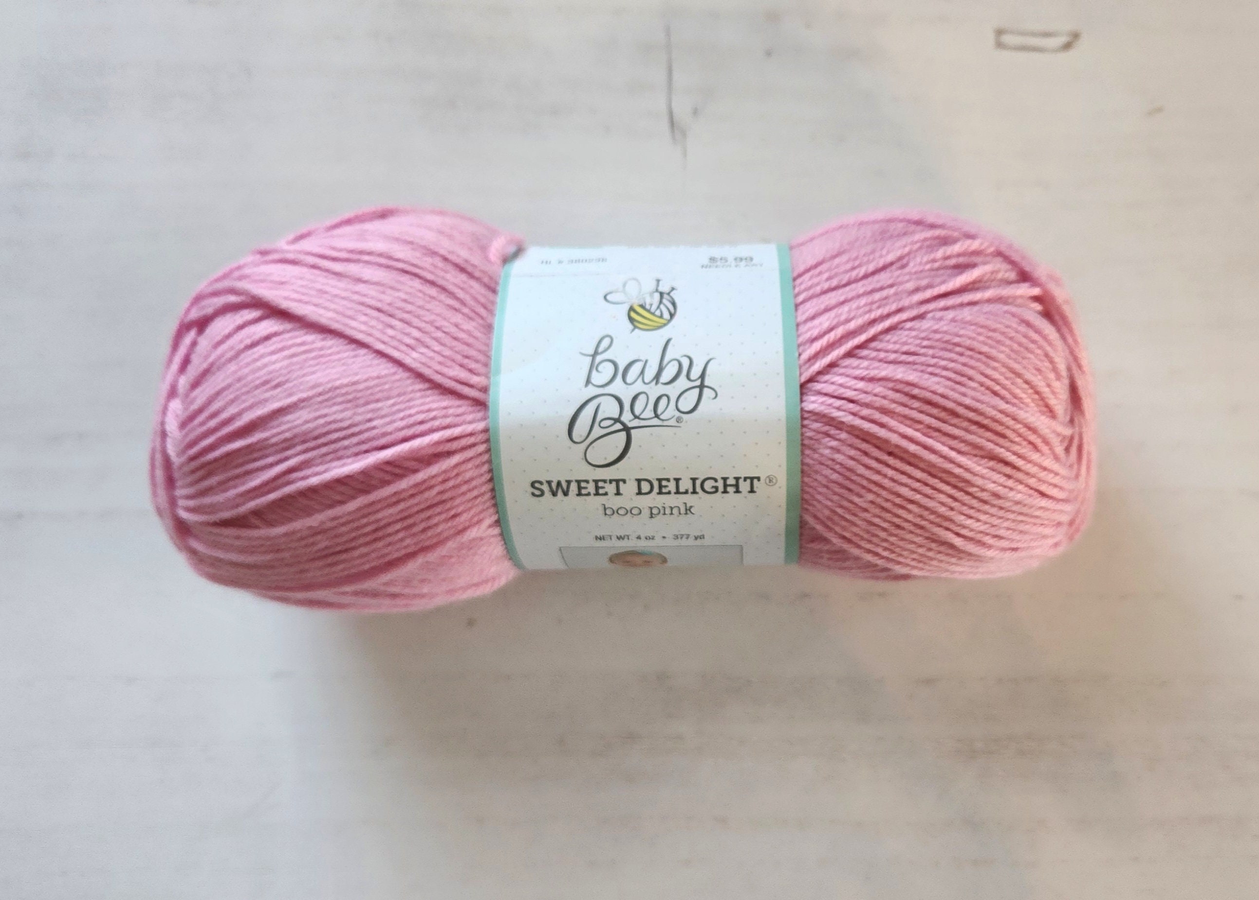 Baby Bee Yarn Sweet Delight Lot of 2 Color is Pink-a-boo, 377 yards each NEW