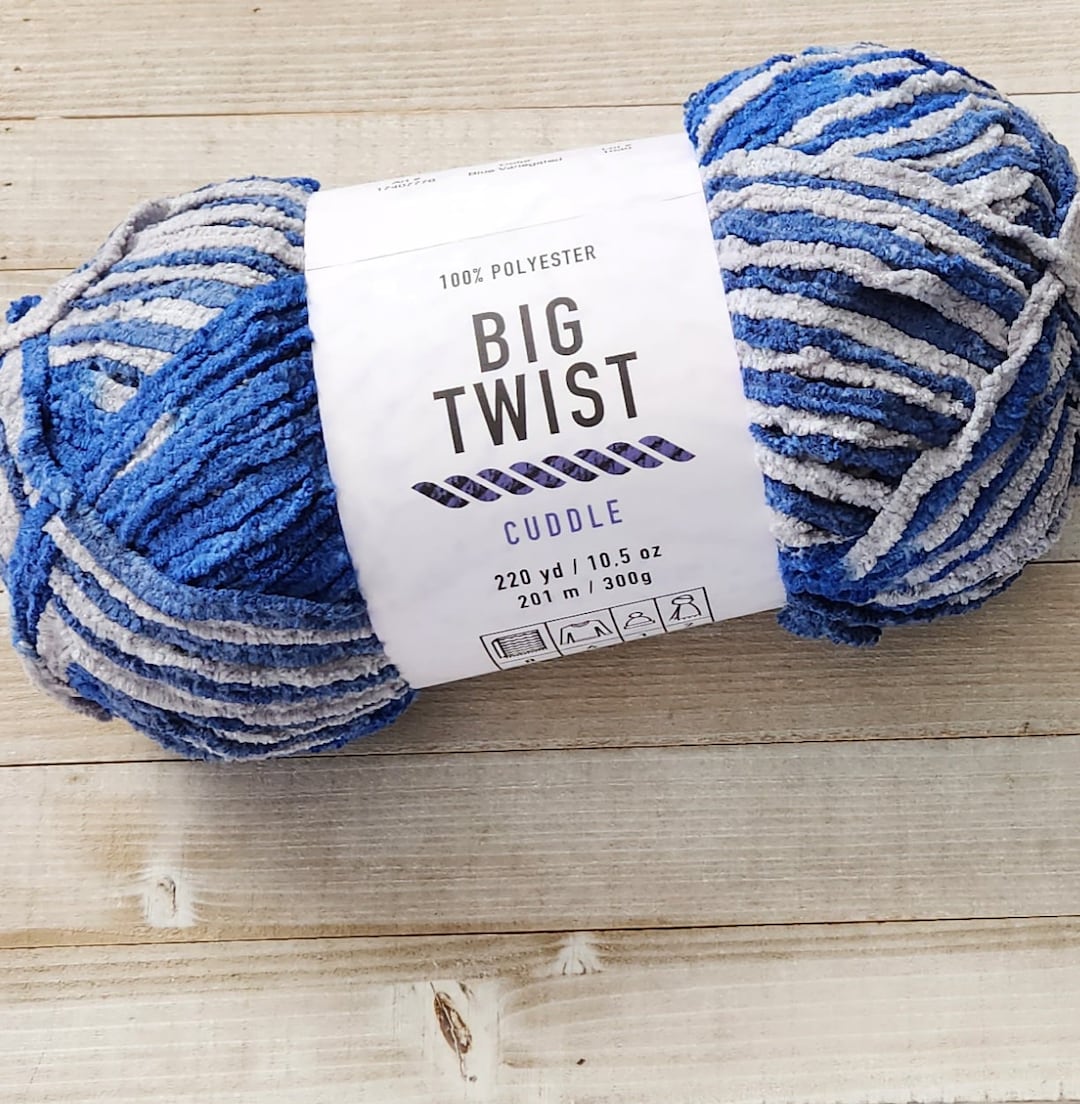 Big Twist Cuddle Yarn in Blue Variegated Super Bulky 6 Yarn Etsy