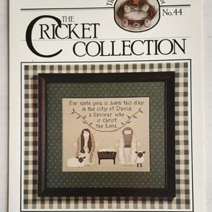 The Cricket Collection Cross Stitch Chart, Collection No. 44, Folk Nativity, Vintage Cross Stitch Chart, Collectible Cross Stitch Chart