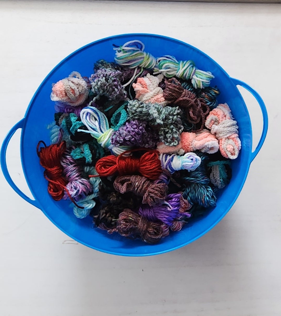 Scrap Yarn Mystery Bag, Acrylic, Novelty and Specialty Yarn Scraps for