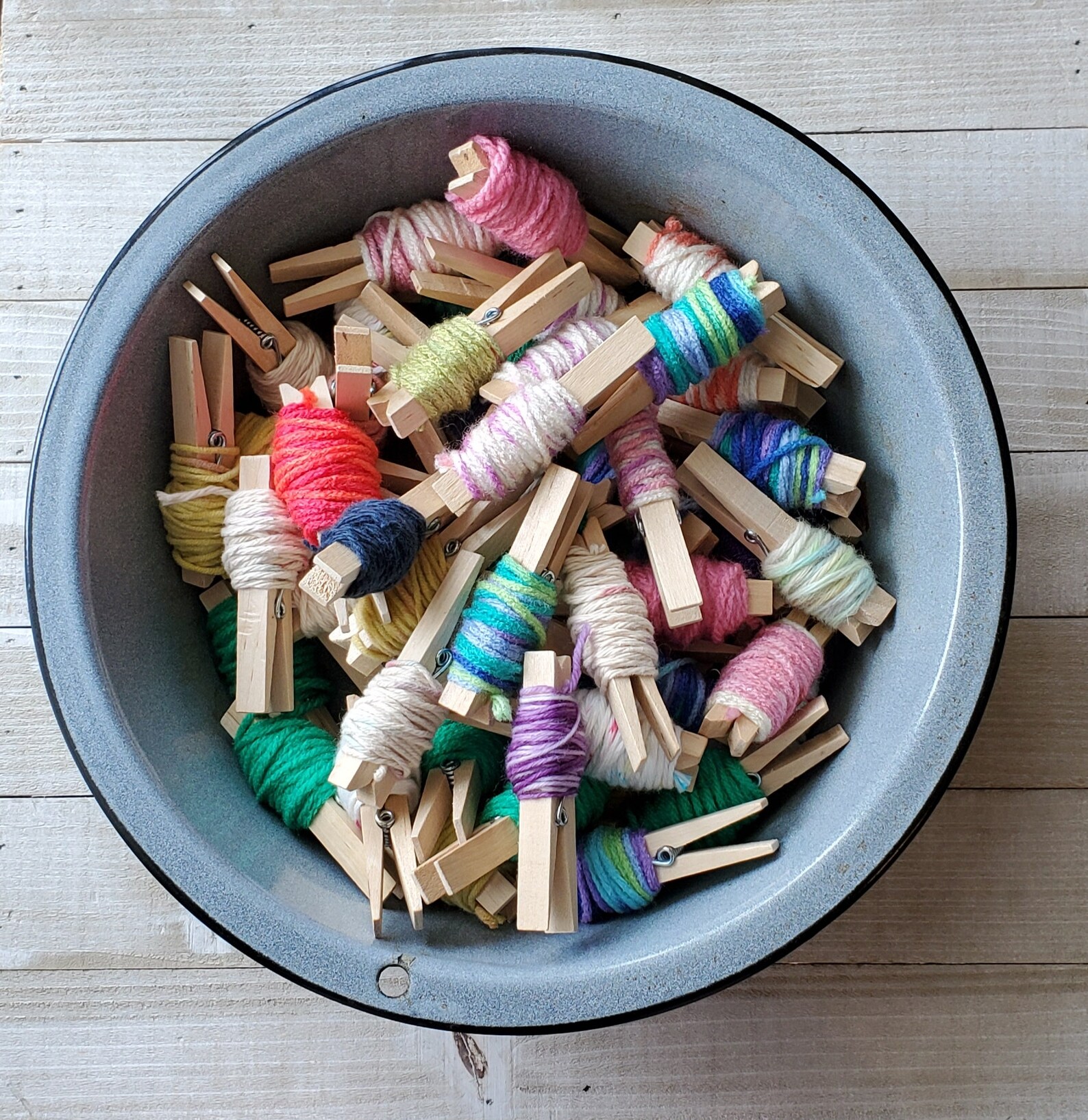 Yarn Pegs Yarn Scraps FIber Bundle Grab Bag Yarn Pegs Set Etsy