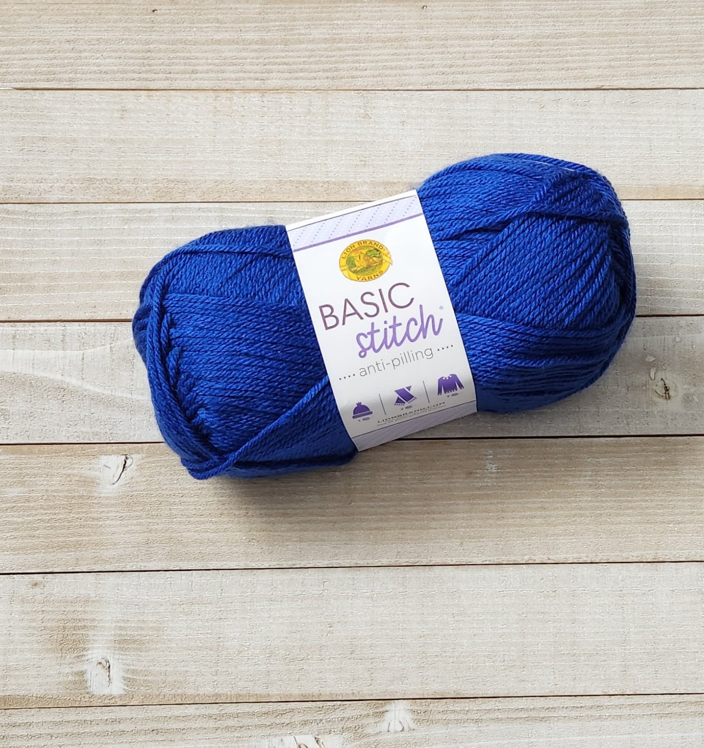 Lion Brand Yarn Basic Stitch Anti Pilling Baby Blue Anti Pilling Medium Acrylic Blue Yarn 3 Pack