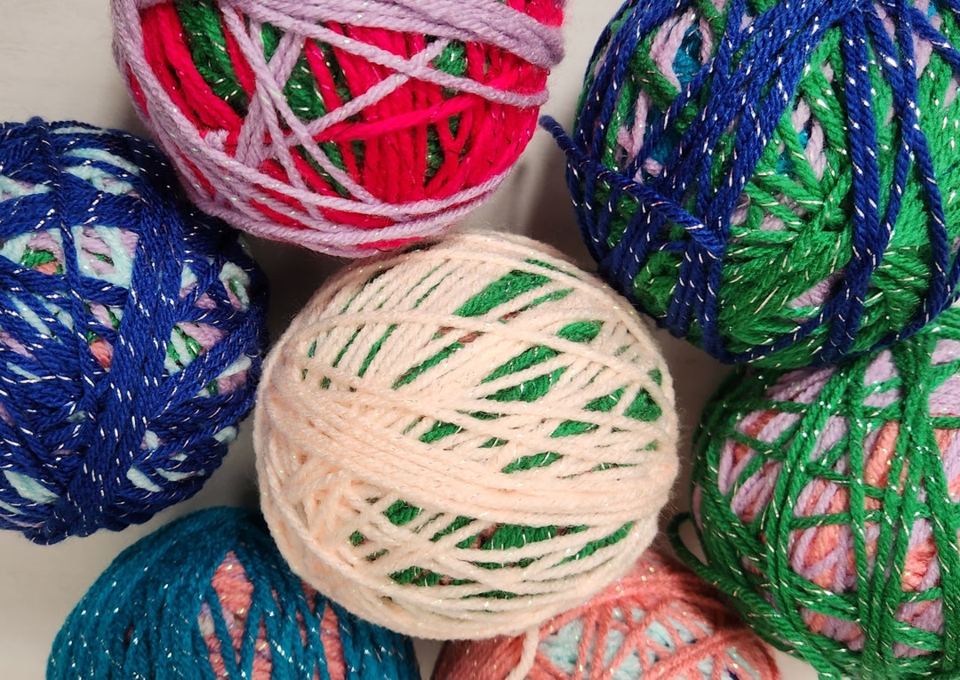 Scrap Yarn Balls, Sparkle Yarn Balls, Magic Yarn Ball, Medium Weight