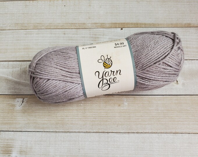 Yarn Bee Cotton Et Lin in Haze, Cotton/linen Blend Yarn, Crochet Yarn