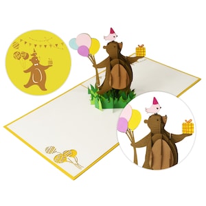 FREE SHIPPING Birthday 3D Pop-Up Greetings Card, Seasons pop up greeting card, Birthday, Love, Congratulations