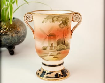 Antique Vintage Nippon Morimura Hand-Painted Porcelain Vase