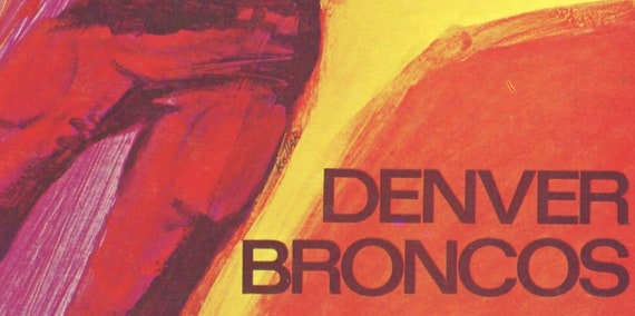 Vintage Poster American Football League 1968 Broncos Denvers Football Vintage Poster American Football League 1968 Broncos Denvers Football