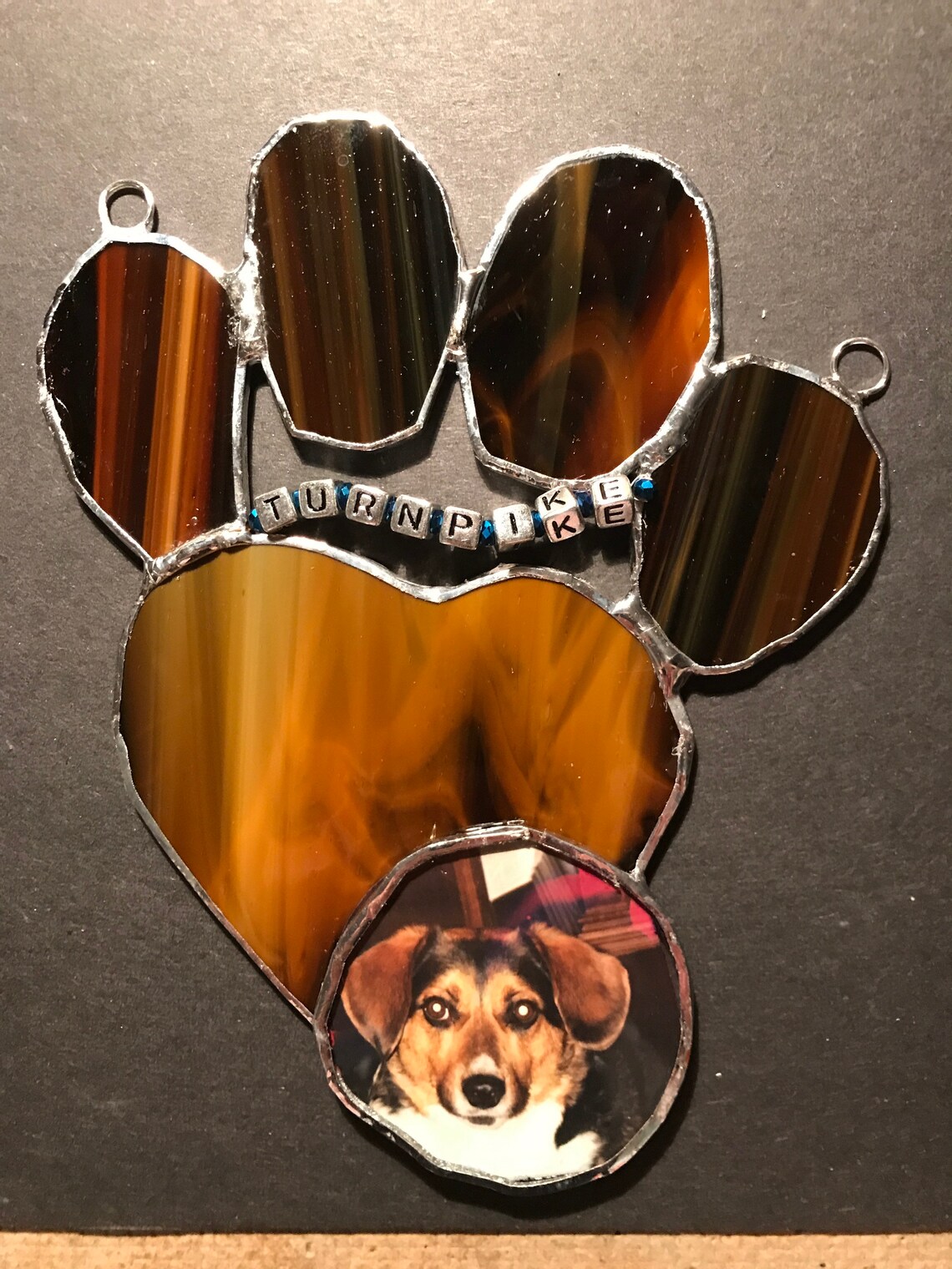 Stained Glass Personalized Dog Paw Etsy