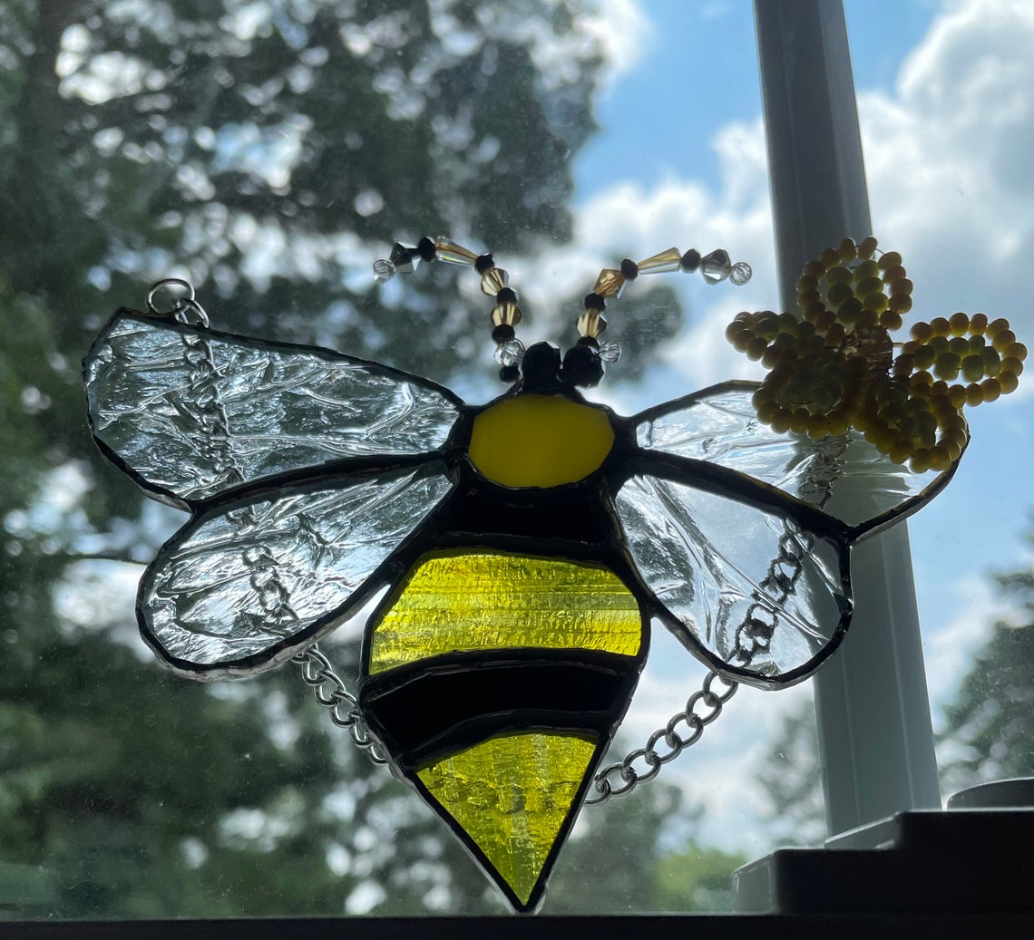 Stained Glass Bumble Bee Etsy