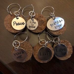 Wine Glass Charms/ Wine Markers/ Wine Cork/ Gifts/