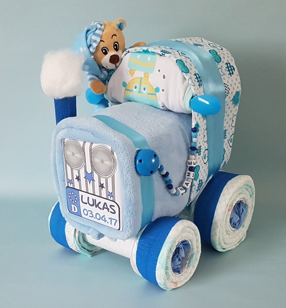 Windeltraktor B/är blau Windeltorte
