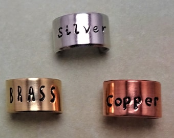 3/8 Inch Stethoscope Cuff-Stethoscope Charm-Hand Stamped Gift-Personalized Gift-Medical Accessory-Stethoscope ID Charm