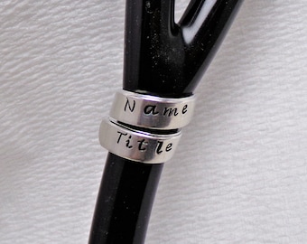 Stethoscope ID Charm , Hand Stamped, Personalized, Graduation Gift, Doctor Thank You, Nurse Thank You, Medical Gift