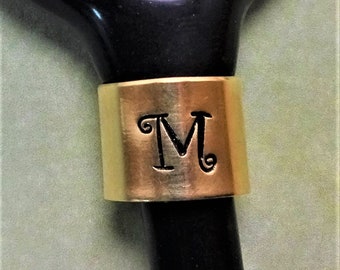 Monogrammed Brass Stethoscope Cuff, Monogrammed Brass Stethoscope Charm, Medical Gift, Stethoscope Charm