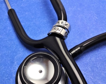 Stethoscope Charm, Hand Made, Personailized, RN, Registered Nurse, RN Gift, RN Graduation, Medical Gift