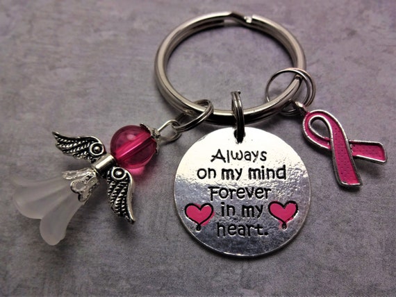 Breast Cancer Awareness Key Chain, Mother's Gift, Friend Gift