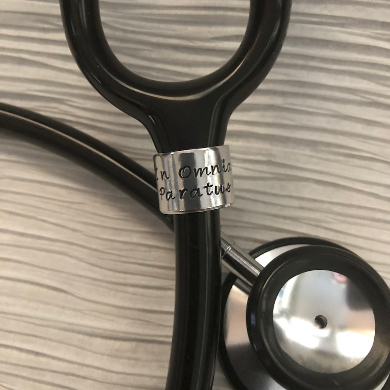 Personalized Stethoscope Cuff Hand Stamped ID Tag Littmann Etsy
