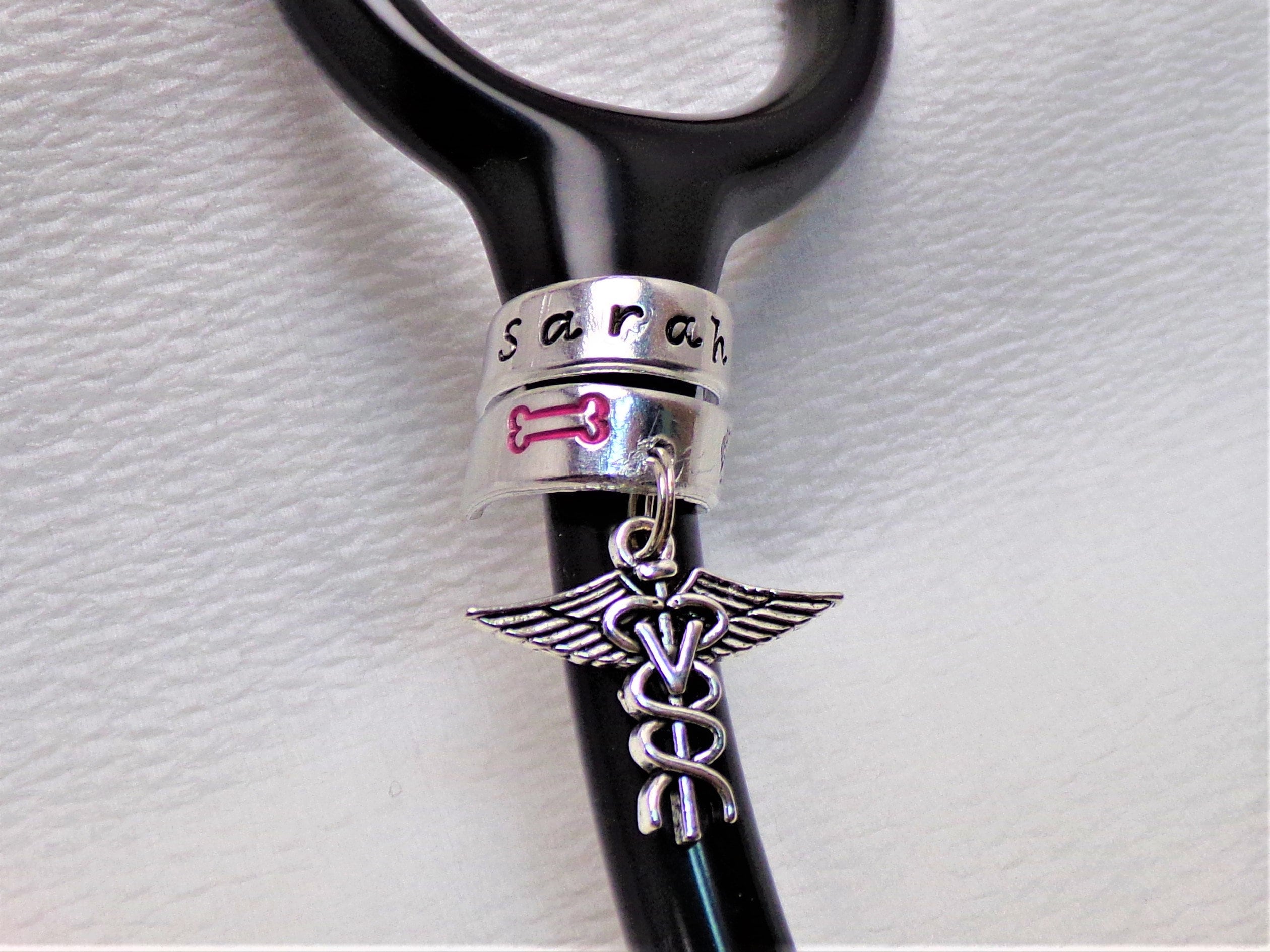 Personalized Stethoscope Name Tag Charm