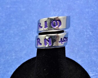 RN Stethoscope Name Tag, Stethoscope Charm, Hand Made, Personalized, RN Gift, Registered Nurse