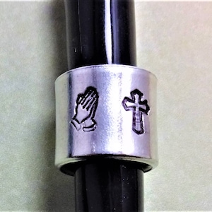 Stethoscope Cuff, Stethoscope Charm, Praying Hands and Cross, Medical Gift, Stethoscope Accessory